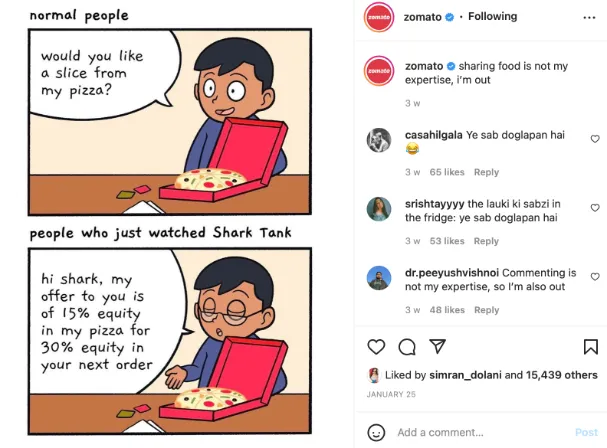 Shark tank india season 1 memes - Zomato