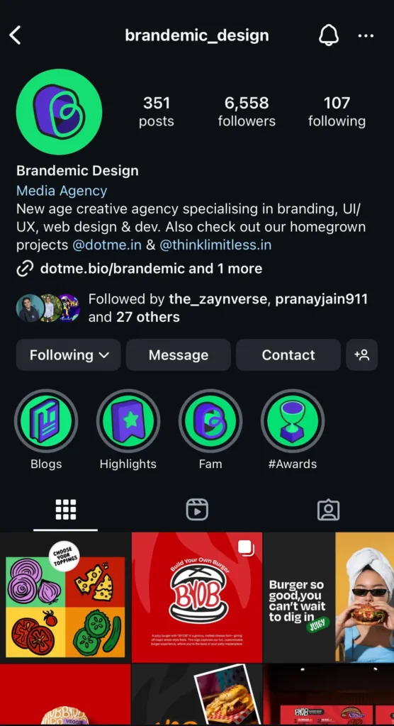 Brandemic-Instagram-Dark-mode-ui